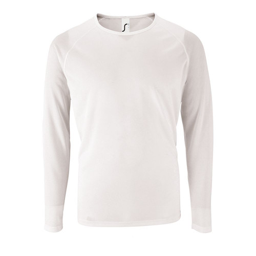 Футболка с длинным рукавом Sporty LSL Men, белая, 02071102 Футболка с длинным рукавом Sporty LSL Men, белая, 02071102
