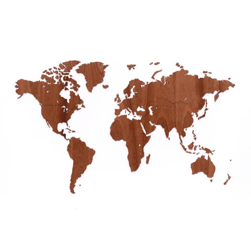 Деревянная карта мира World Map Wall Decoration Exclusive, красное дерево, 10190/00 Деревянная карта мира World Map Wall Decoration Exclusive, красное дерево, 10190/00