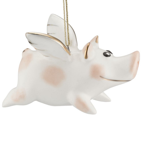 Фарфоровая елочная игрушка Piggy Wingy, 10215