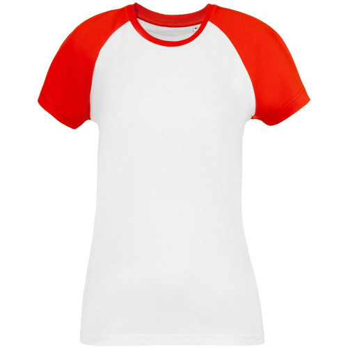 Футболка женская T-bolka Bicolor Lady, белая с красным, 11142/50 Футболка женская T-bolka Bicolor Lady, белая с красным, 11142/50