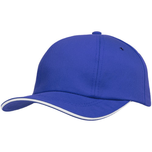 Бейсболка Bizbolka Canopy, ярко-синяя с белым кантом, 11178/44