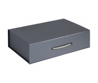Коробка Case, подарочная, темно-серебристая