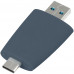 Флешка Pebble Type-C, USB 3.0, серо-синяя, 16 Гб, 11810/46