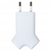 Сетевое зарядное устройство Uniscend Double USB, белое, 1207/68