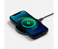 Беспроводное зарядное устройство с подсветкой Lightcore, черное