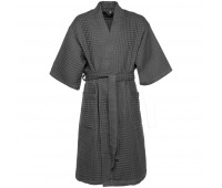 Халат вафельный мужской Boho Kimono, темно-серый (графит) Халат вафельный мужской Boho Kimono, темно-серый (графит)