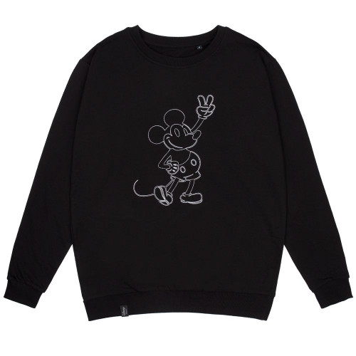 Свитшот с вышивкой Mickey Mouse, черный, 33448/30 Свитшот с вышивкой Mickey Mouse, черный, 33448/30