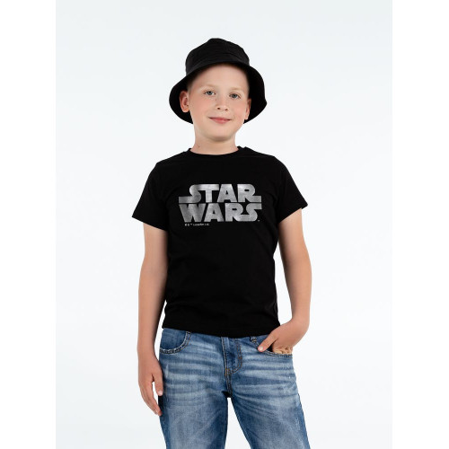 Футболка детская Star Wars Silver, черная с серебристым, 44451/30 Футболка детская Star Wars Silver, черная с серебристым, 44451/30