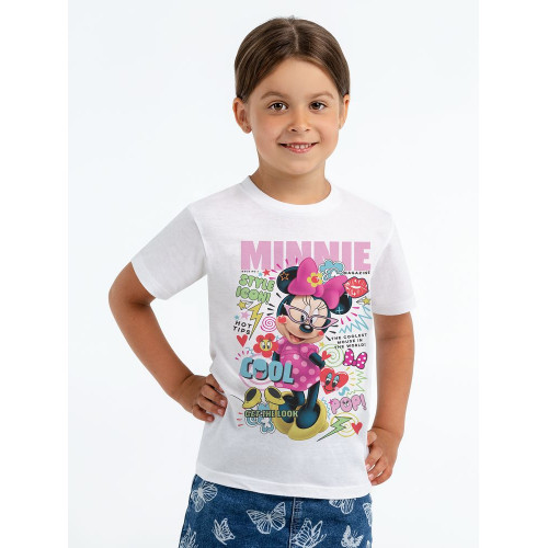 Футболка детская Minnie Covergirl, белая, 44495/60
