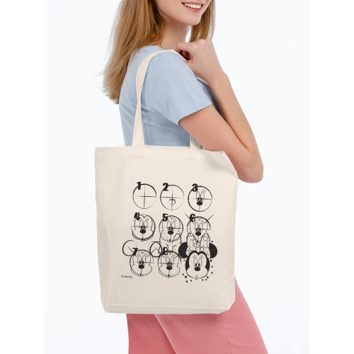 Холщовая сумка «Минни Маус. Icon Sketch», неокрашенная, 55504/61 Холщовая сумка «Минни Маус. Icon Sketch», неокрашенная, 55504/61