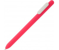 Ручка шариковая Slider Soft Touch, розовая с белым