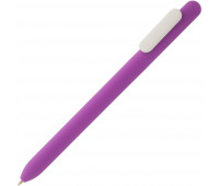 Ручка шариковая Slider Soft Touch, фиолетовая с белым