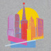 Толстовка Moscow State of Mind, серый меланж, 70031/11 Толстовка Moscow State of Mind, серый меланж, 70031/11