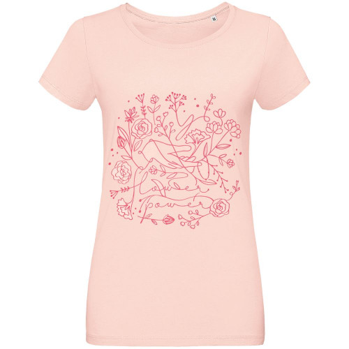 Футболка женская Flower Power, розовая, 70424/15 Футболка женская Flower Power, розовая, 70424/15