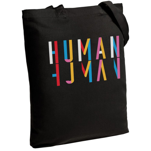 Холщовая сумка Human, черная, 70674/30 Холщовая сумка Human, черная, 70674/30