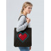 Холщовая сумка Pixel Heart, черная, 70862/30 Холщовая сумка Pixel Heart, черная, 70862/30