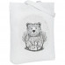 Холщовая сумка Bear, молочно-белая, 70871/61 Холщовая сумка Bear, молочно-белая, 70871/61