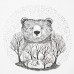 Холщовая сумка Bear, молочно-белая, 70871/61 Холщовая сумка Bear, молочно-белая, 70871/61