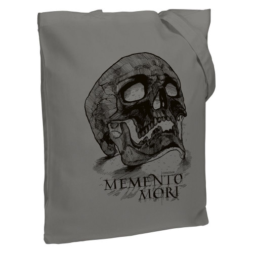 Холщовая сумка Memento Mori, серая, 70888/11 Холщовая сумка Memento Mori, серая, 70888/11