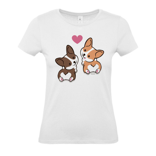 Футболка женская Little Corgi, белая, 70986/60 Футболка женская Little Corgi, белая, 70986/60