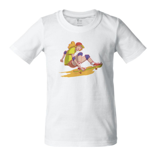 Футболка детская Skateboard, белая, 70993/60 Футболка детская Skateboard, белая, 70993/60