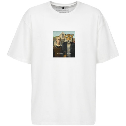Футболка оверсайз Happy Family, молочно-белая, 71386/61