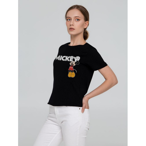 Футболка женская Mickey, черная, 77706/30 Футболка женская Mickey, черная, 77706/30