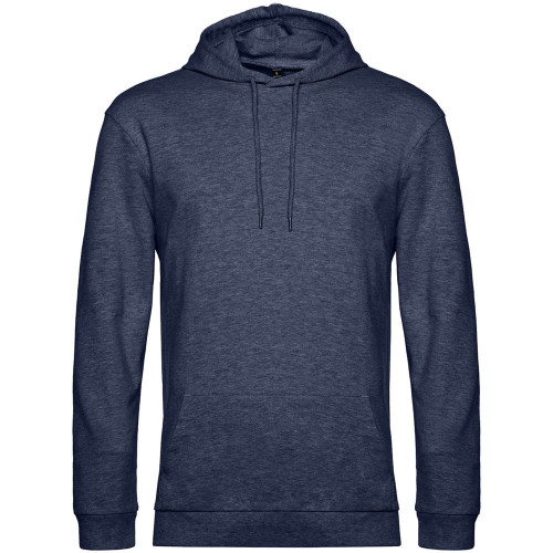Толстовка с капюшоном унисекс Hoodie, синий меланж, WU03W611 Толстовка с капюшоном унисекс Hoodie, синий меланж, WU03W611