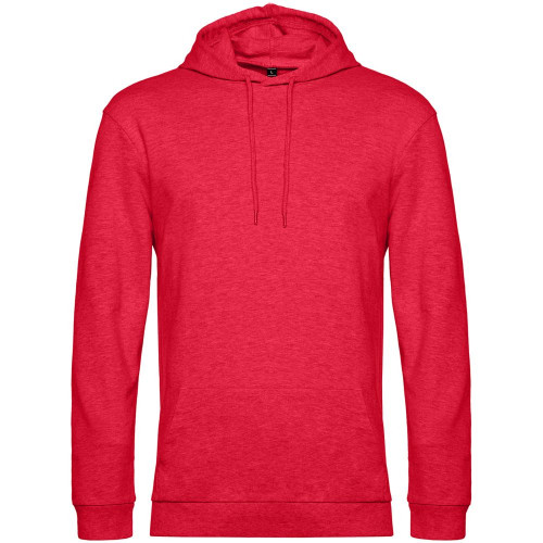 Толстовка с капюшоном унисекс Hoodie, красный меланж, WU03W617 Толстовка с капюшоном унисекс Hoodie, красный меланж, WU03W617