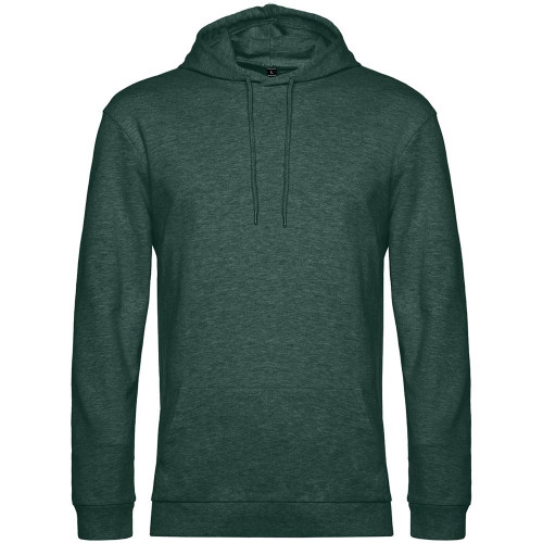 Толстовка с капюшоном унисекс Hoodie, темно-зеленый меланж, WU03W618