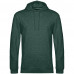 Толстовка с капюшоном унисекс Hoodie, темно-зеленый меланж, WU03W618