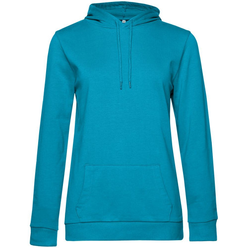 Толстовка с капюшоном женская Hoodie, бирюзовая, WW04W443 Толстовка с капюшоном женская Hoodie, бирюзовая, WW04W443