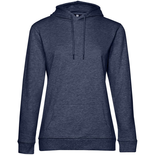 Толстовка с капюшоном женская Hoodie, синий меланж, WW04W611 Толстовка с капюшоном женская Hoodie, синий меланж, WW04W611