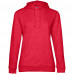 Толстовка с капюшоном женская Hoodie, красный меланж, WW04W617 Толстовка с капюшоном женская Hoodie, красный меланж, WW04W617