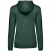 Толстовка с капюшоном женская Hoodie, темно-зеленый меланж, WW04W618 Толстовка с капюшоном женская Hoodie, темно-зеленый меланж, WW04W618