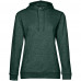 Толстовка с капюшоном женская Hoodie, темно-зеленый меланж, WW04W618 Толстовка с капюшоном женская Hoodie, темно-зеленый меланж, WW04W618