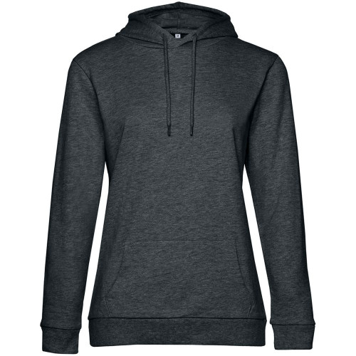 Толстовка с капюшоном женская Hoodie, серый меланж (антрацит), WW04W625 Толстовка с капюшоном женская Hoodie, серый меланж (антрацит), WW04W625