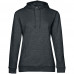 Толстовка с капюшоном женская Hoodie, серый меланж (антрацит), WW04W625 Толстовка с капюшоном женская Hoodie, серый меланж (антрацит), WW04W625