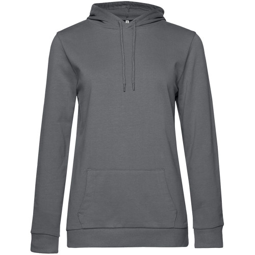 Толстовка с капюшоном женская Hoodie, серая (стальная), WW04W665 Толстовка с капюшоном женская Hoodie, серая (стальная), WW04W665