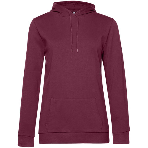 Толстовка с капюшоном женская Hoodie, бордовая, WW04W881 Толстовка с капюшоном женская Hoodie, бордовая, WW04W881