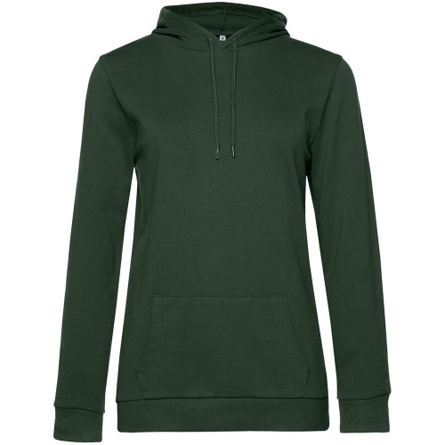 Толстовка с капюшоном женская Hoodie, темно-зеленая, WW04W882 Толстовка с капюшоном женская Hoodie, темно-зеленая, WW04W882
